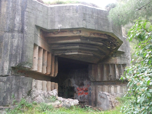 Abandoned casemate of the Mameli battery near Genoa Italy Photorator