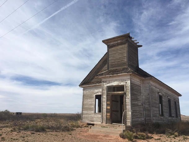 Abandoned church in rural New Mexico USA 