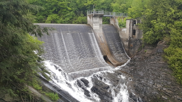 Abandoned dam in Coaticook Quebec 