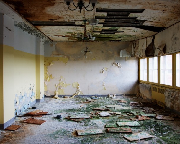 Abandoned Dining Room in a Psychiatric Hospital US 