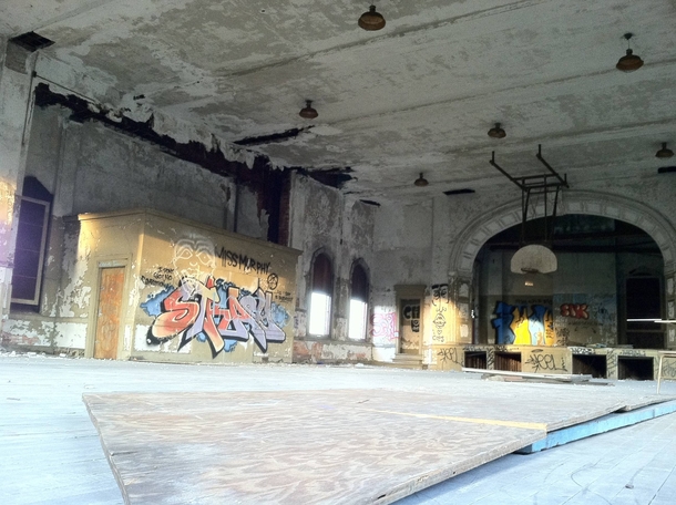 Abandoned elementary school gymnasium in Pittsburgh PA 