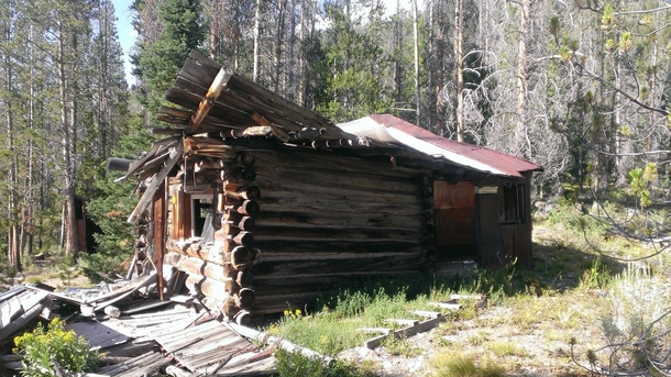 Abandoned gold prospectorminer shack near the ghost town of Custer ID x