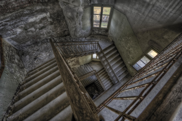 Abandoned Hospital Stairwell by Andrea Pesce 
