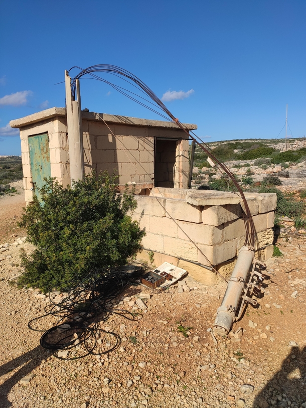 Abandoned infrastructure in Comino Malta a tiny Maltese island with currently only three permanent residents