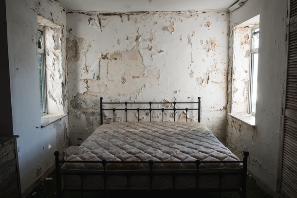 Abandoned mansion bedroom no access to public 