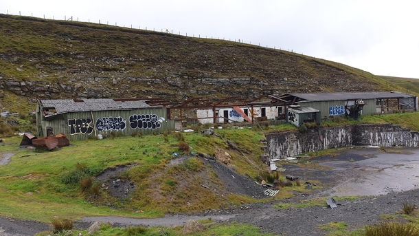 Abandoned mine entrance in Blaenavon Wales