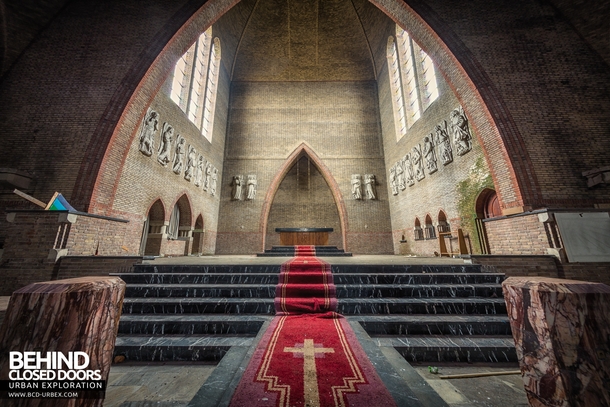 Abandoned modern looking church in the Netherlands 
