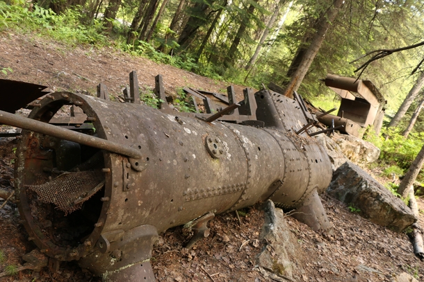 Abandoned Narrow Gauge Locomotive Yoho National Park Canada 