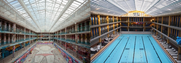 Abandoned Piscine Molitor in Paris and what it looks like after renovation 
