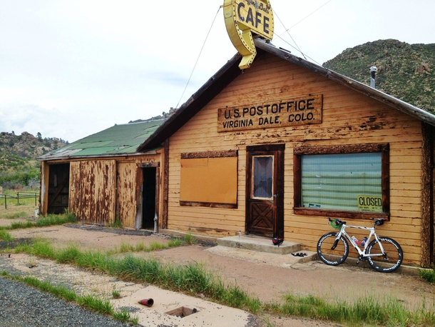 Abandoned Post Office at Virginia Dale CO Pardon my bike x OC