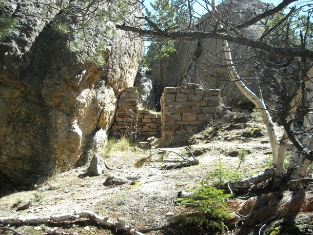 Abandoned shelter off the beaten path near Sylvan Lake Black Hills SD 