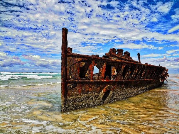 Abandoned Ship on the Worlds Largest Sand Island Fraser Island Australia 