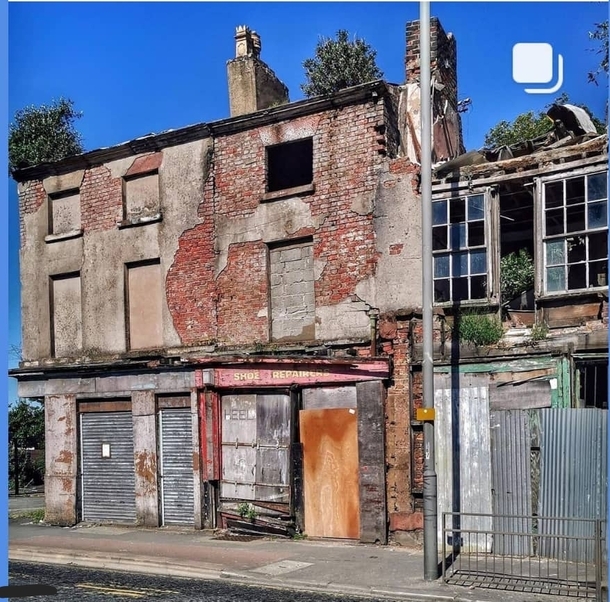 Abandoned shops Scotland Road Liverpool UK