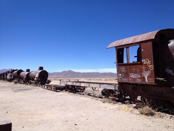 Abandoned steam locomotive Salar De Uyuni 