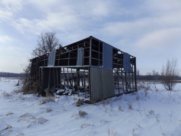 Abandoned storage shed outside Barrie Ontario Canada 