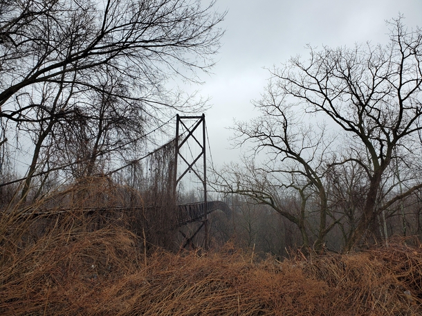 Abandoned suspension bridge  Cleveland