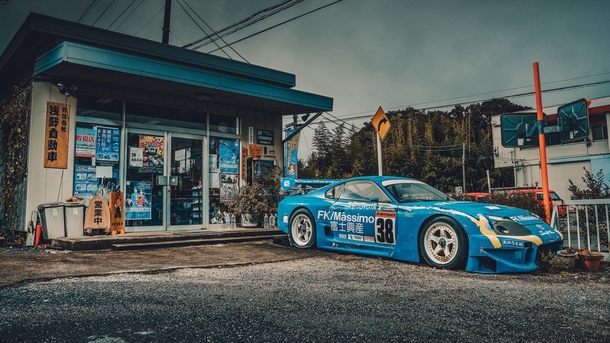 Abandoned Toyota Supra GT race car