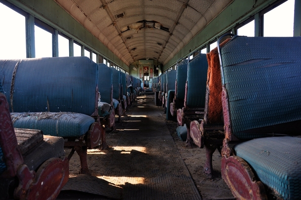 Abandoned Train Cars in Texas 