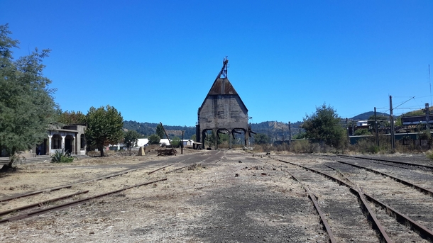 Abandoned train station in San Rosendo Chile 