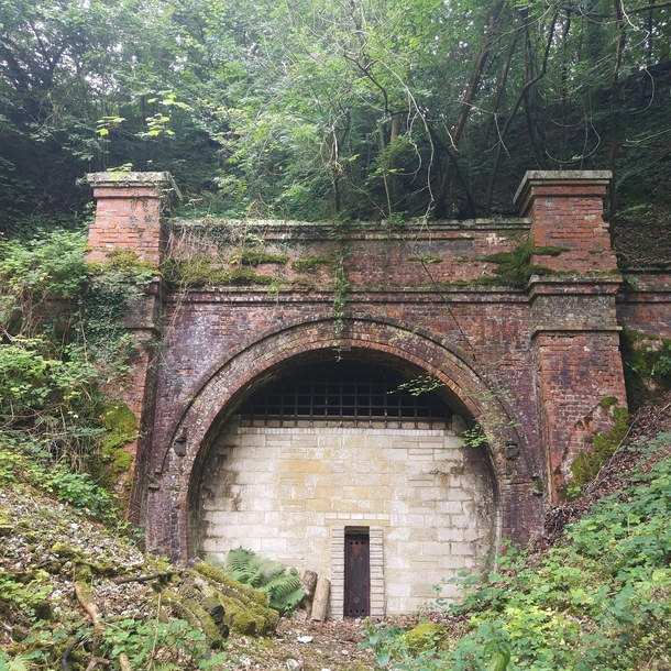 Abandoned train tunnel in West Sussex England