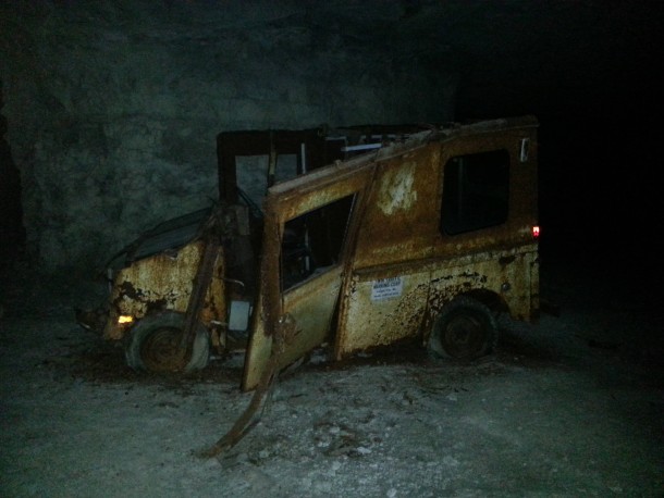 Abandoned Truck in a Derelict Cave Kansas City MO 