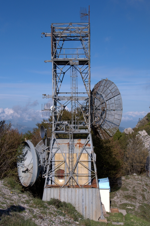 Abandoned TV signal repeater in Monte Faito Italy 