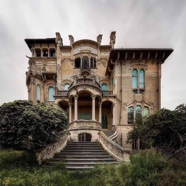 Abandoned Villa Zanelli built in  Savona Italy