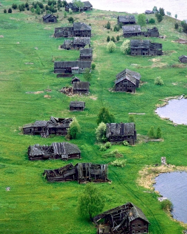Abandoned village in the Republic of Karelia Russia