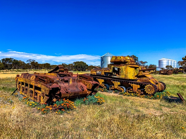 Abandoned WWII tanks - Murrayville Australia