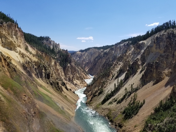 Above the Lower Falls of the Yellowstone River 