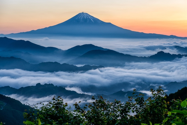 Above the sea of clouds - Mount Fuji Japan  photo by Hidetoshi Kikuchi