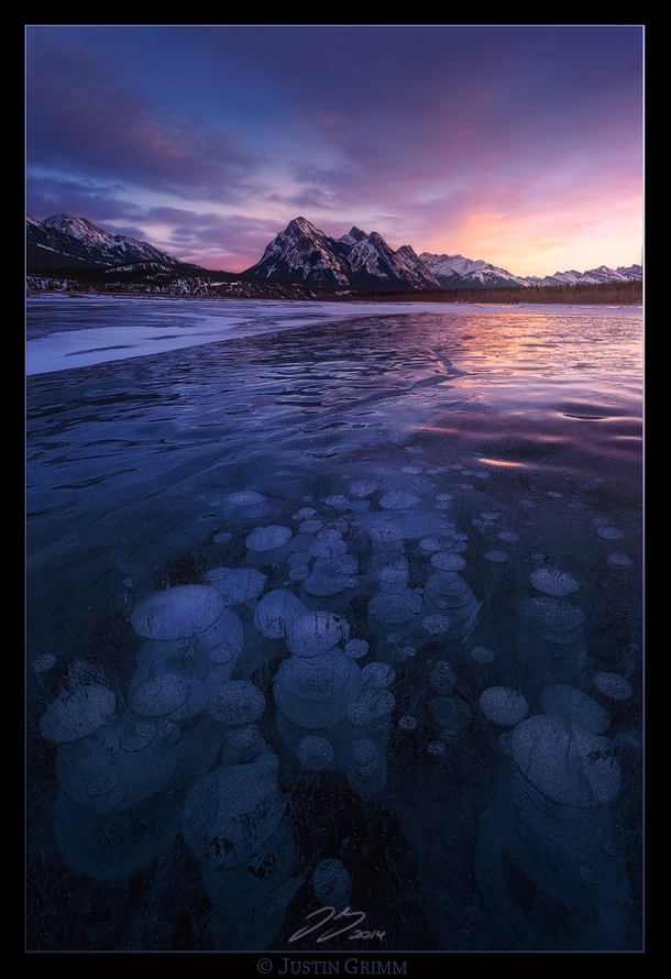 Abraham Lake Canada - To the Right - by Justin Grimm 
