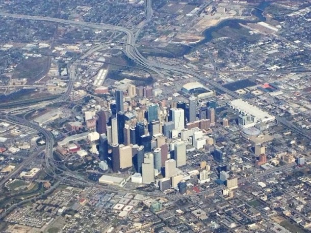 Aerial downtown Houston Texas  x-post from raerialporn