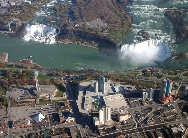 Aerial view of Niagara Falls New York 