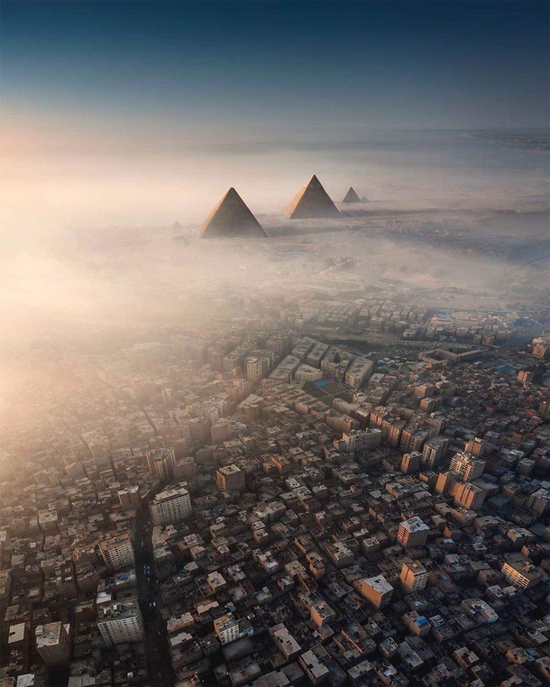 Aerial view over Cairo