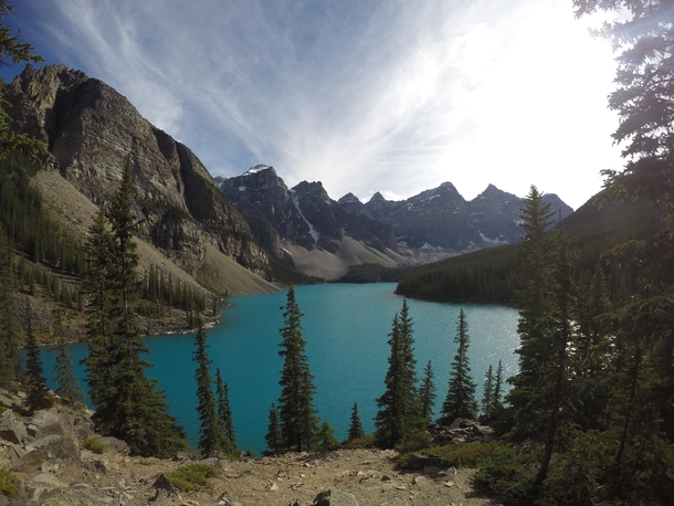 After  countries  planes amp  months this was my last day travelling - Lake Moraine Alberta Canada 