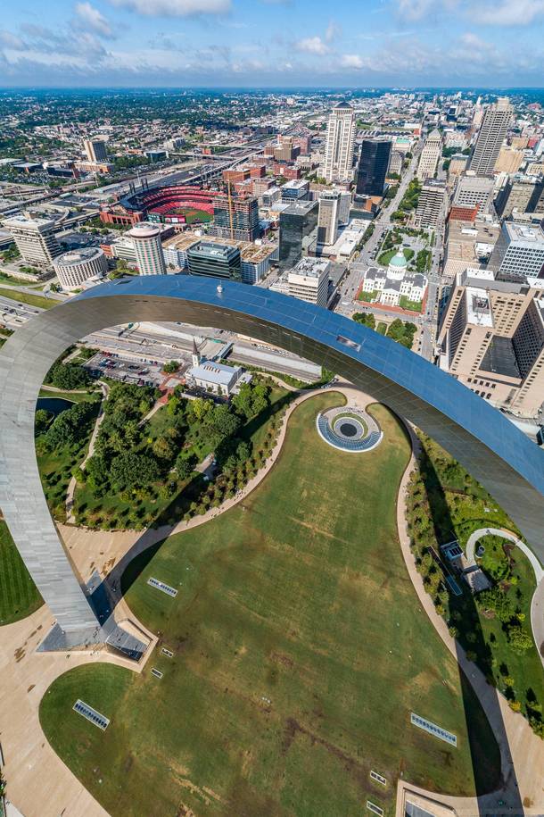 After  months of paperwork dealing with the FAA National Park Service Homeland Security and the Office of Interiors I received clearance to fly a drone up and over the Gateway Arch
