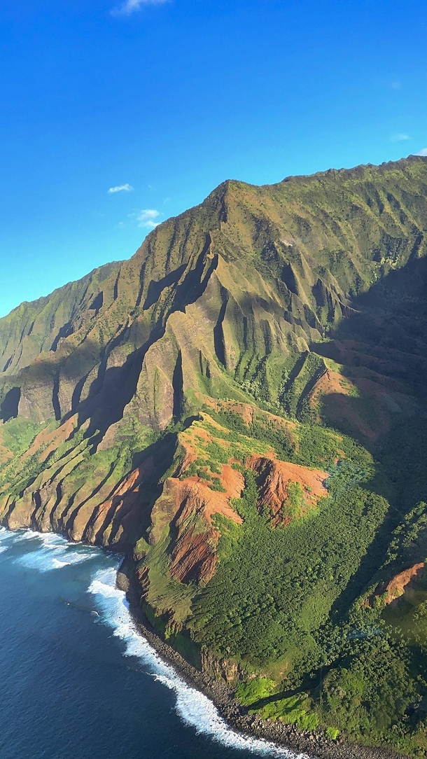 After years of having the NaPali Coast as my MacBook background for the first time yesterday I saw it in person during my helicopter tour and took my own beautiful pictures to cherish Kauai HI 