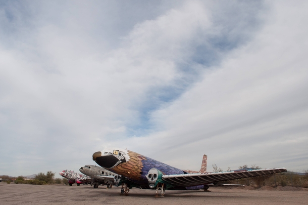 Airplanes covered in graffiti at the PIMA Air and Space Museum Tucson AZ  Album in comments