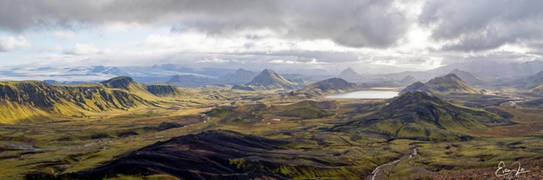 Alftavatn Vally from the Laugavegur Backpacking Trail Iceland 