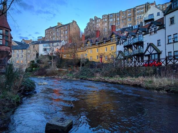 Along the banks of the Water of Leith Edinburgh Scotland 