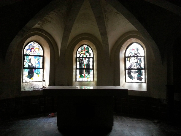 Altar in abandoned monastery Belgium x