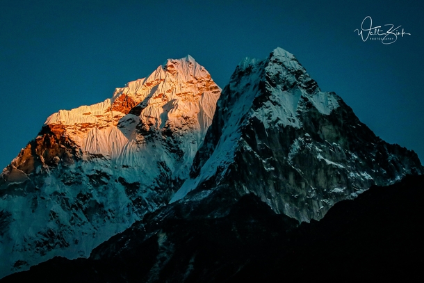 Ama Dablam as seen from Dingboche Everest region Nepal    