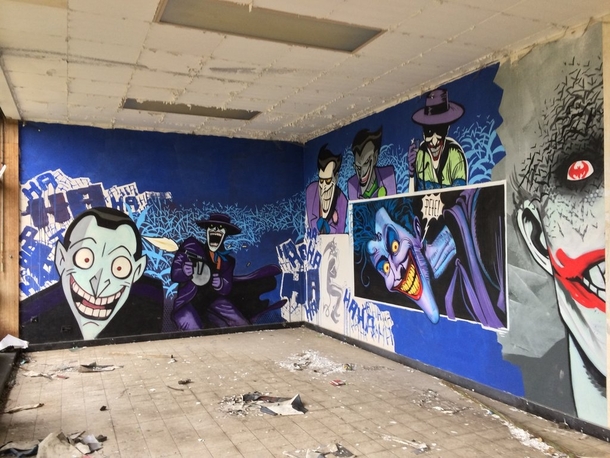 Amazing Batman Graffiti Found inside an Abandoned Nursing School Album in comments