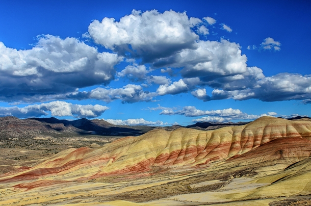 Amazing display of colors when the sun is on the right spot Painted Hills Oregon 