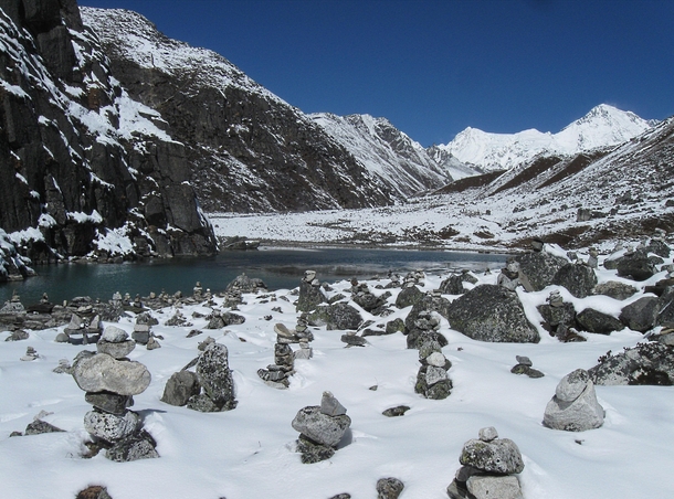 Among the Gokyo Lakes Solukhumbu Nepal 