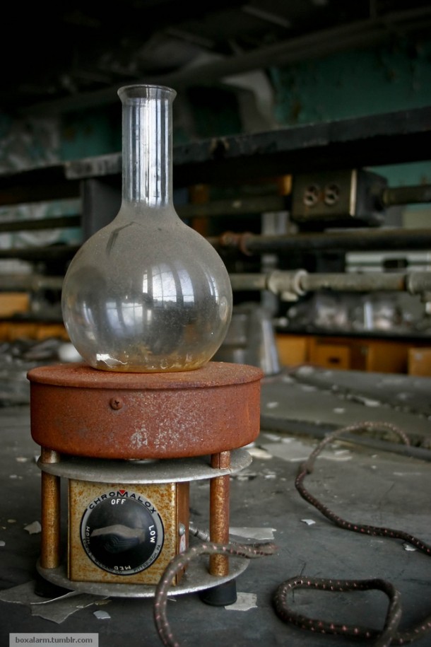 An abandoned chemistry lab 