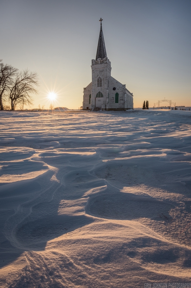 An abandoned church in rural Nebraska 