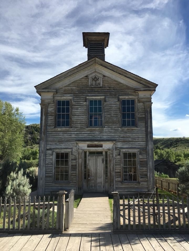 An abandoned school house at Bannack Montana Bannack now a ghost town was the original capital of Montana before it changed to Helena