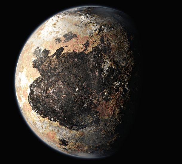 An artists concept of Pluto 